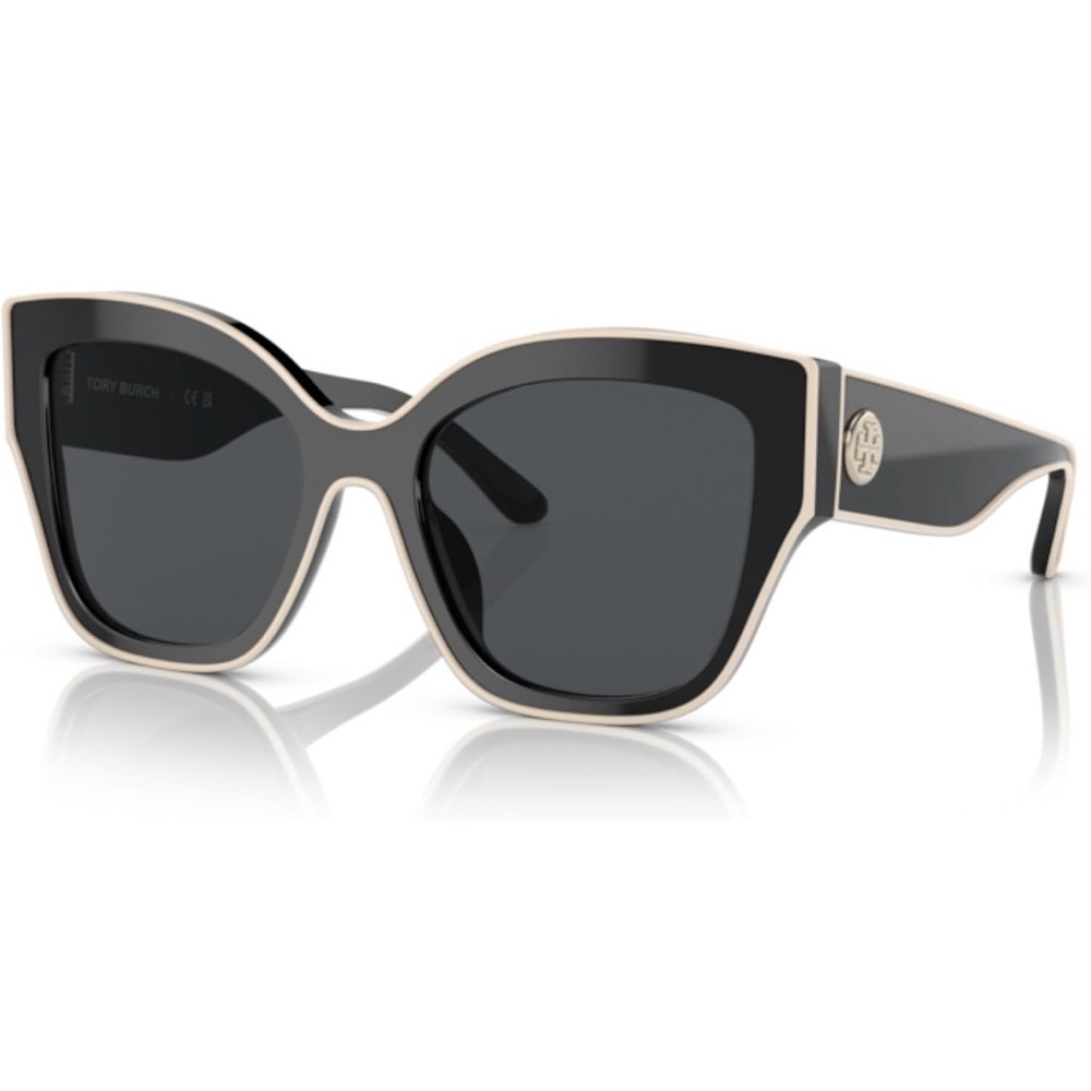 Tory Burch Cateye Black and Cream Sunglasses